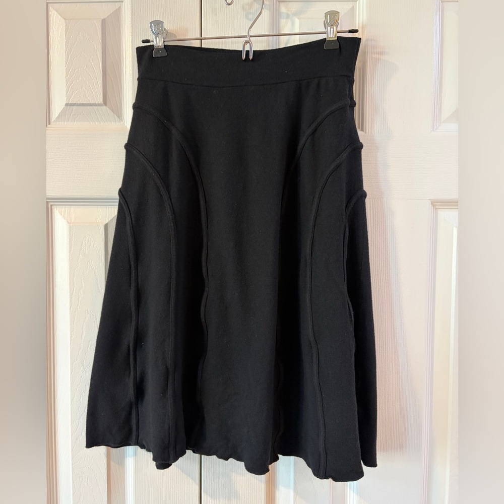 Missoni Black Wool Blend A-Line Skirt Size 6/8 Vintage